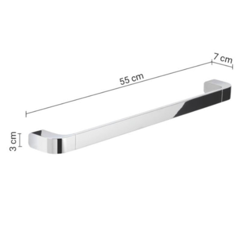 Toallero Outline cromado 55x7x3 cm – hasta 150 kg