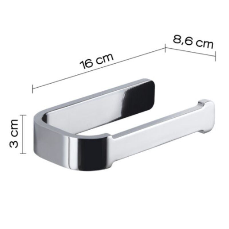 Portarrollos Outline cromado 15x8,9x3 cm