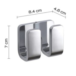 OUTLINE PERCHA DOBLE CROMO BRILLO