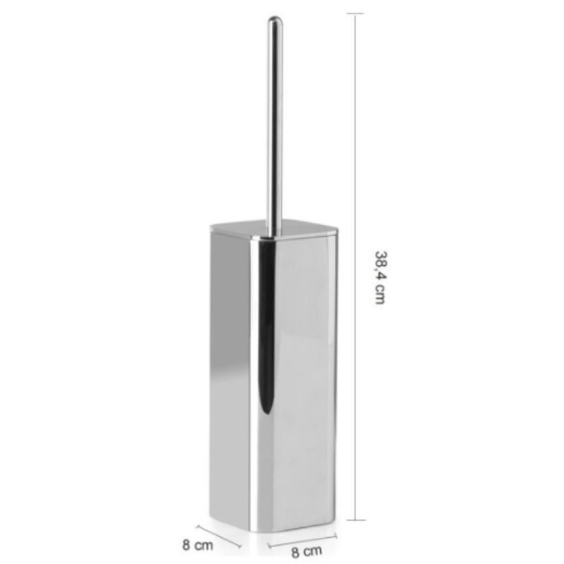 Escobillero de pie Outline cromado 8x8x38,4 cm