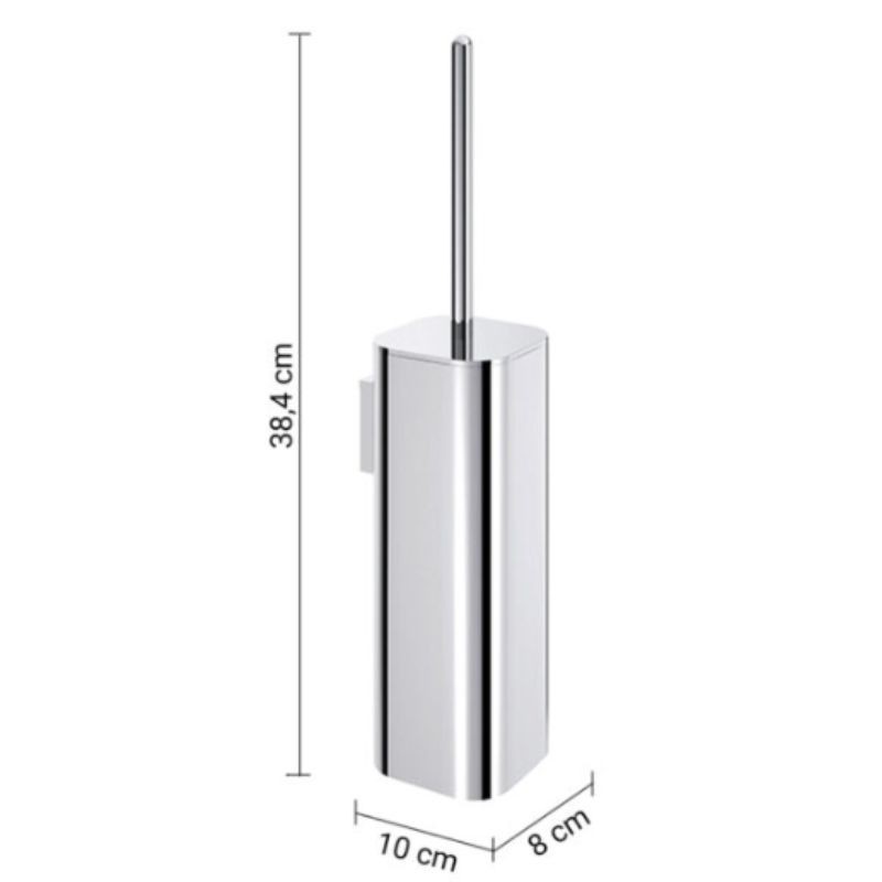 Escobillero de pared Outline cromado 8x10x38,4 cm