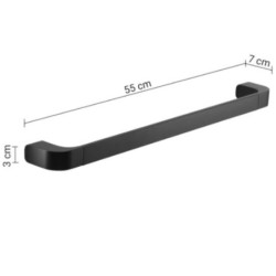 OUTLINE TOALLERO 55 CM NEGRO MATE