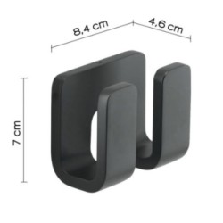 OUTLINE PERCHA DOBLE NEGRO MATE