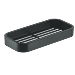 OUTLINE JABONERA RECTANGULAR DUCHA NEGRO MATE