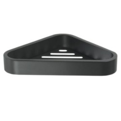 OUTLINE JABONERA PARED ANGULAR DUCHA NEGRO MATE