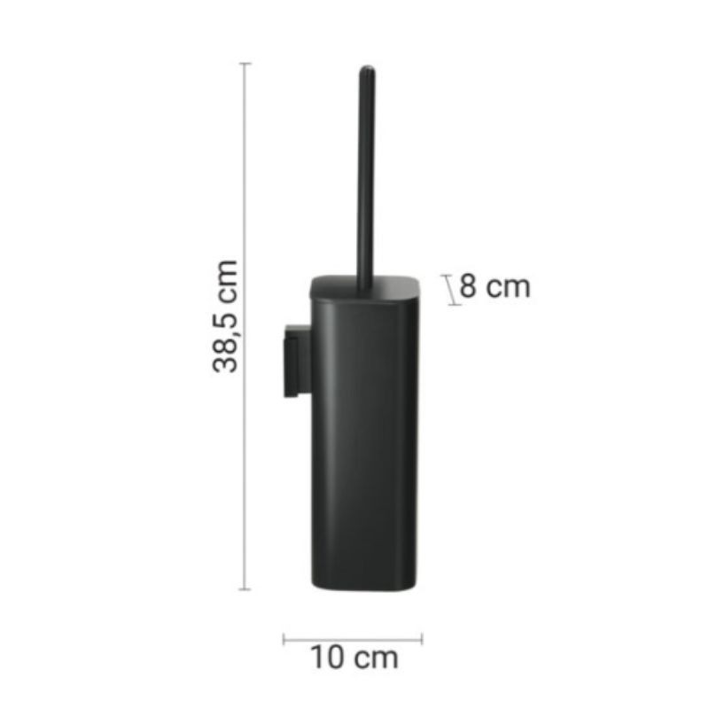 Escobillero de pared Outline negro mate 8x10x38,4 cm