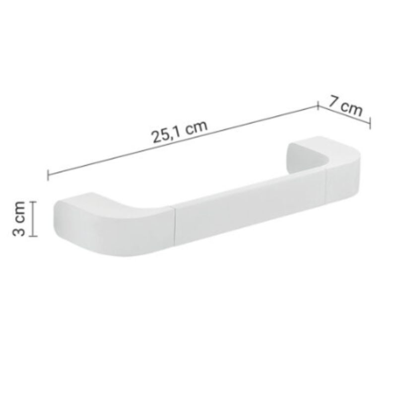 Toallero Outline blanco mate 25x7x3 cm – hasta 150 kg