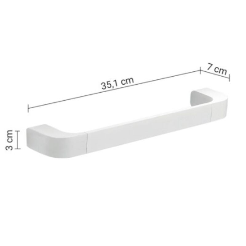 Toallero Outline blanco mate 35x7x3 cm – hasta 150 kg