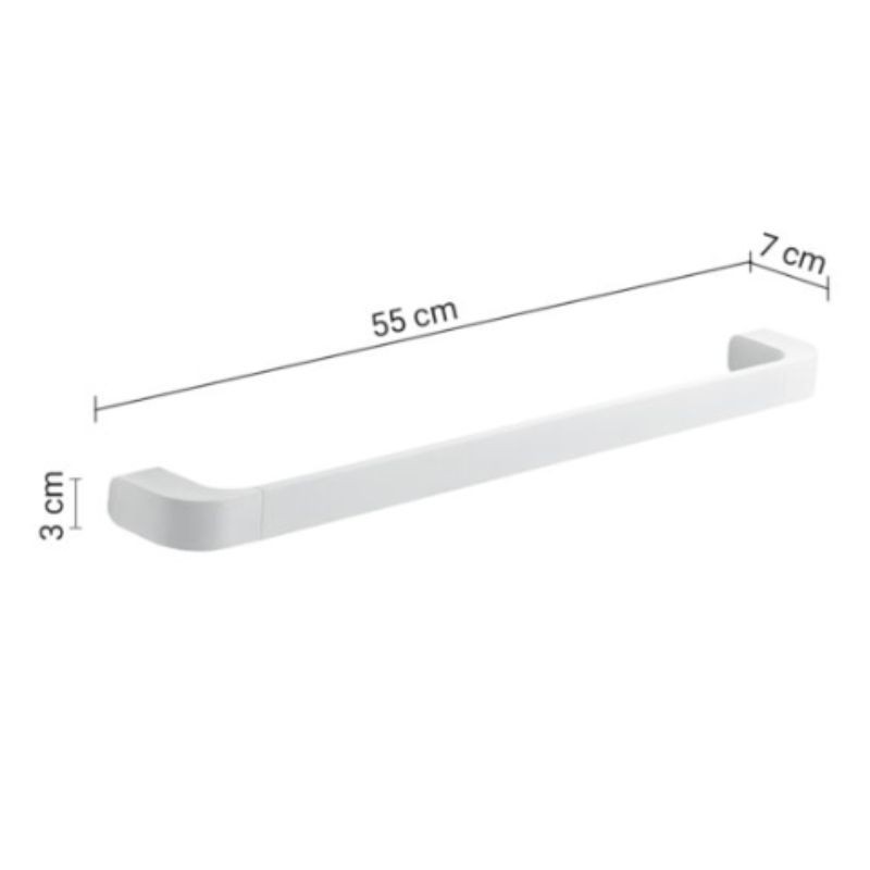 Toallero Outline blanco mate 55x7x3 cm – hasta 150 kg