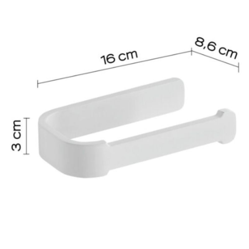 Portarrollos Outline blanco mate 15x8,9x3 cm