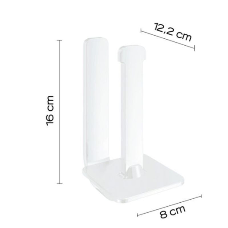 Portarrollos de reserva Outline blanco mate 8,1x12,3x18 cm