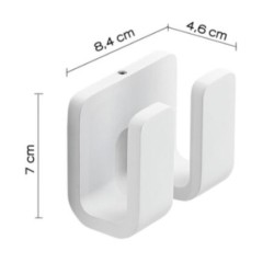 OUTLINE PERCHA DOBLE BLANCO