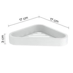 OUTLINE JABONERA PARED ANGULAR DUCHA BLANCO