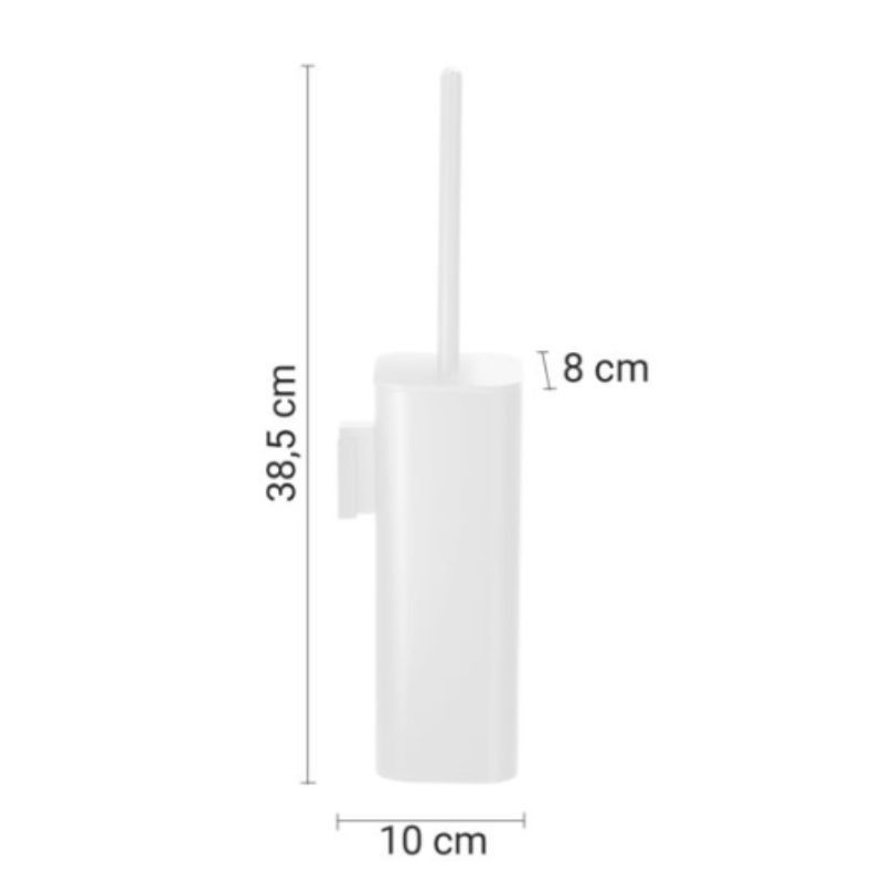 Escobillero de pared Outline blanco mate 8x10x38,4 cm