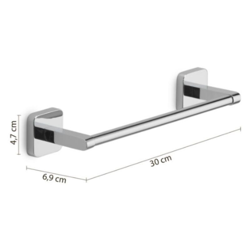 Toallero Tonga cromado 30 cm 30x6,9x4,7 cm