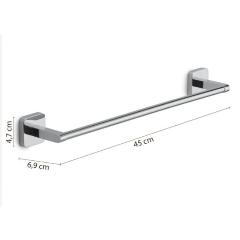 Toallero Tonga cromado 45 cm 45x6,9x4,7 cm
