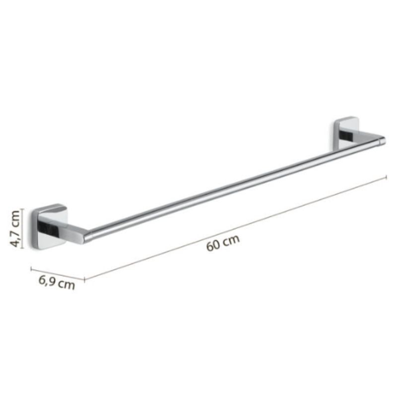 Toallero Tonga cromado 60 cm 60x6,9x4,7 cm