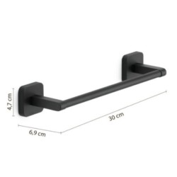 TONGA TOALLERO 30 CM NEGRO MATE