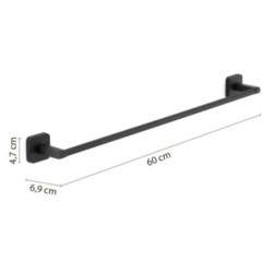 TONGA TOALLERO 60 CM NEGRO MATE