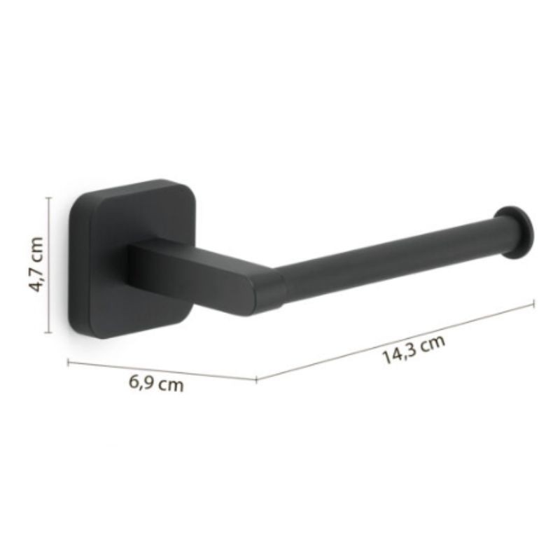 Portarrollos Tonga negro 14,3x6,9x4,7 cm
