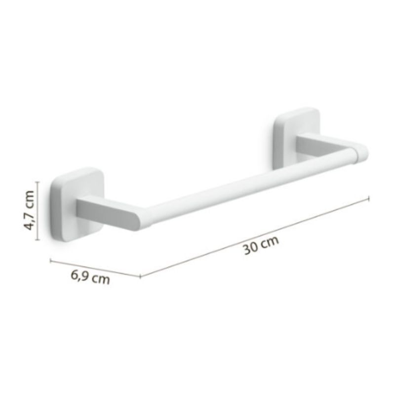 Toallero Tonga blanco 30 cm 30x6,9x4,7 cm