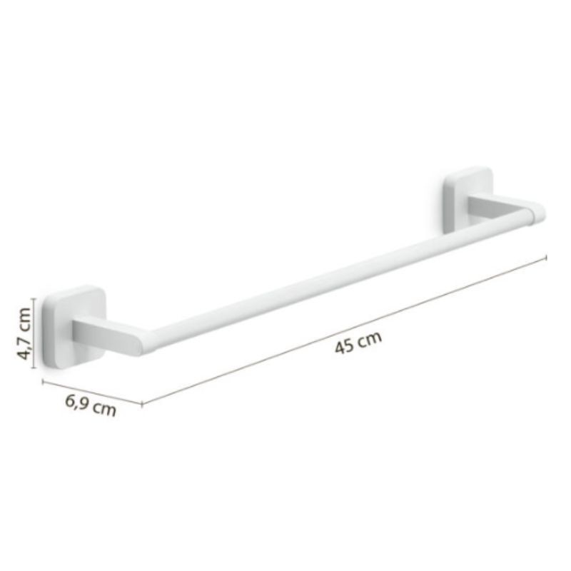 Toallero Tonga blanco 45 cm 45x6,9x4,7 cm