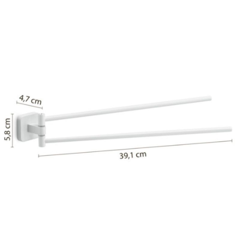 Toallero articulado Tonga blanco 4,7x39,1x5,8 cm