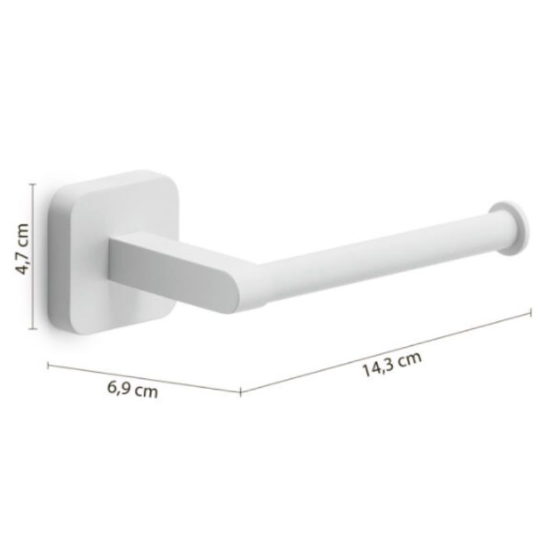 Portarrollos Tonga blanco 14,3x6,9x4,7 cm