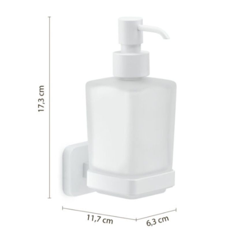 Dosificador jabón Tonga blanco 6,3x11,7x17,3 cm