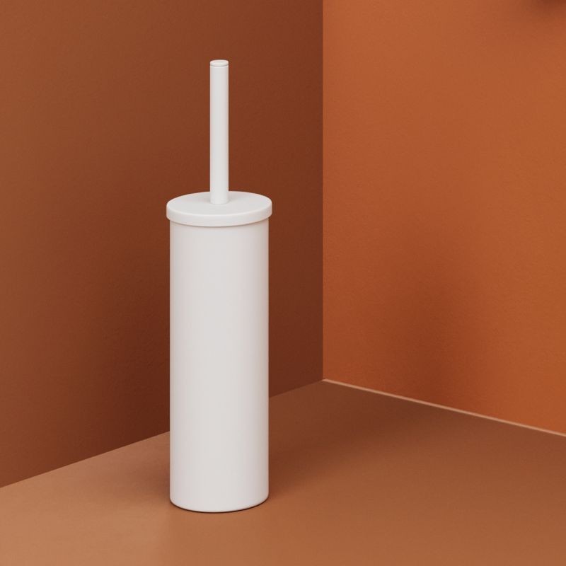 Escobillero Tonga blanco mate 8,3x8,3x38 cm