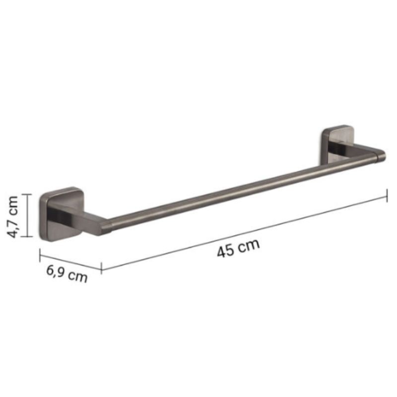 Toallero Tonga Gun Metal 45 cm 45x6,9x4,7 cm