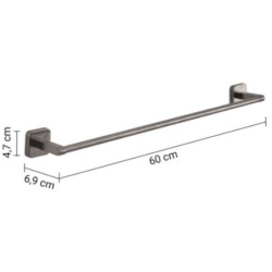 TONGA TOALLERO 60 CM GUN METAL