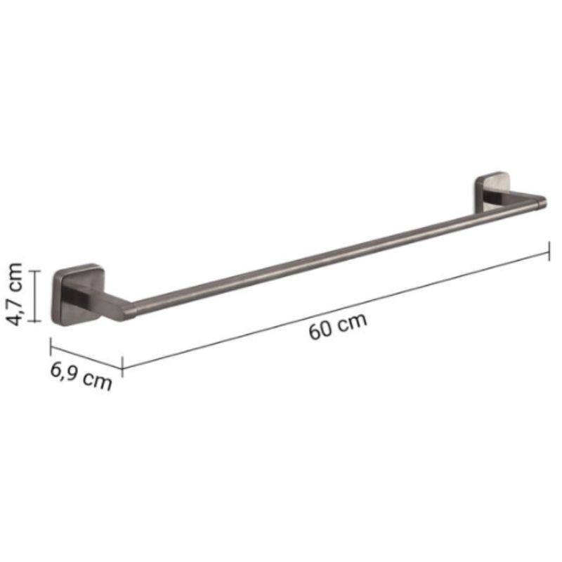Toallero Tonga Gun Metal 60 cm 60x6,9x4,7 cm