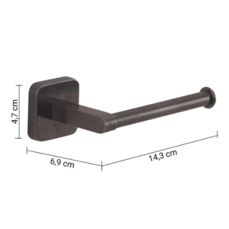 Portarrollos Tonga Gun Metal 14,3x6,9x4,7 cm