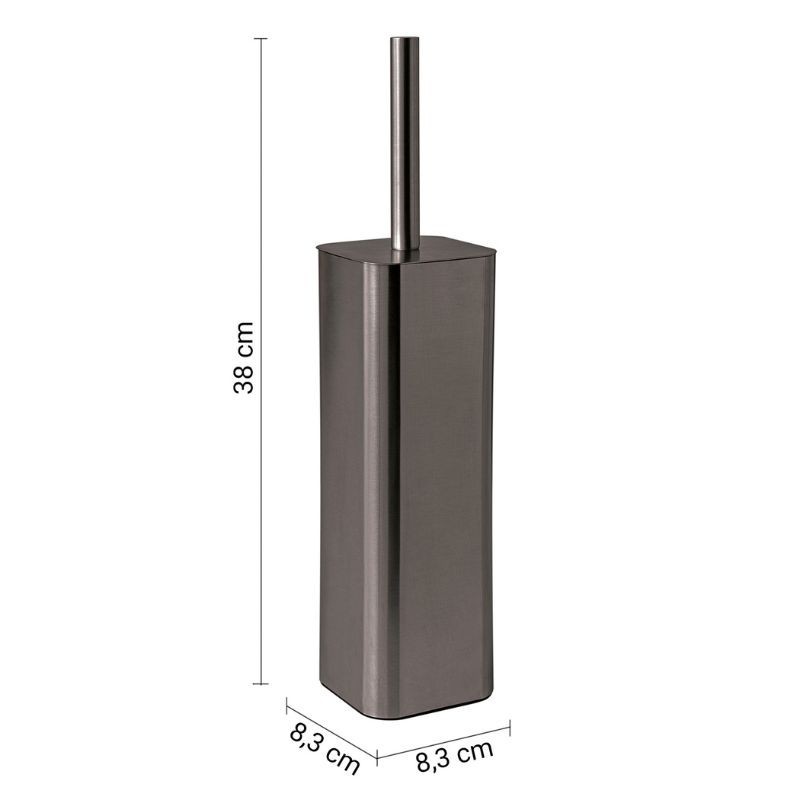Escobillero Tonga Gun Metal 8,3x8,3x38 cm