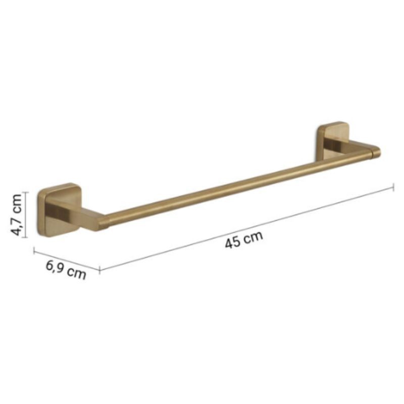 Toallero Tonga oro mate 45 cm 45x6,9x4,7 cm