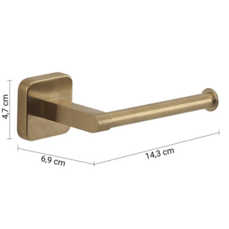 Portarrollos Tonga oro mate 14,3x6,9x4,7 cm