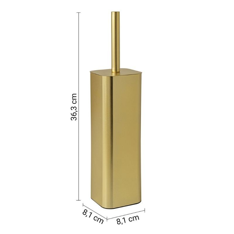 Escobillero Tonga oro mate 8,3x8,3x38 cm