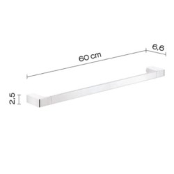 PIRENEI TOALLERO 60 CM CROMO BRILLO