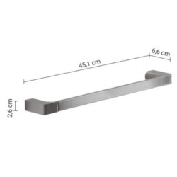 PIRENEI TOALLERO 45 CM CROMO CEPILLADO