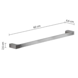 PIRENEI TOALLERO 60 CM CROMO CEPILLADO
