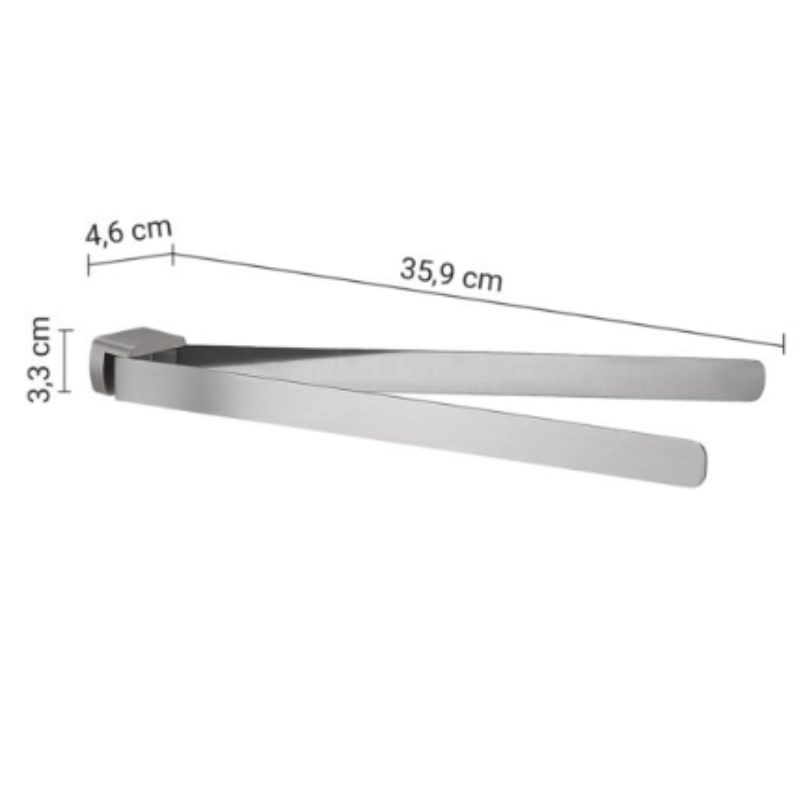 Toallero cromo cepillado 35 cm Pirenei | Ferrolan