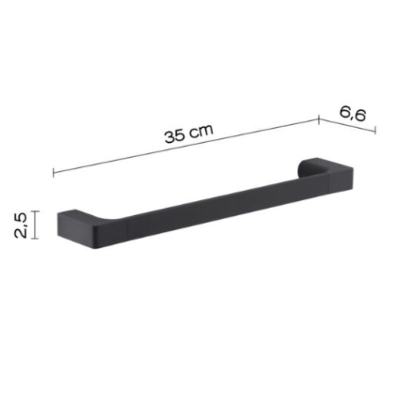 Portatoallas negro 35 cm Pirenei | Ferrolan