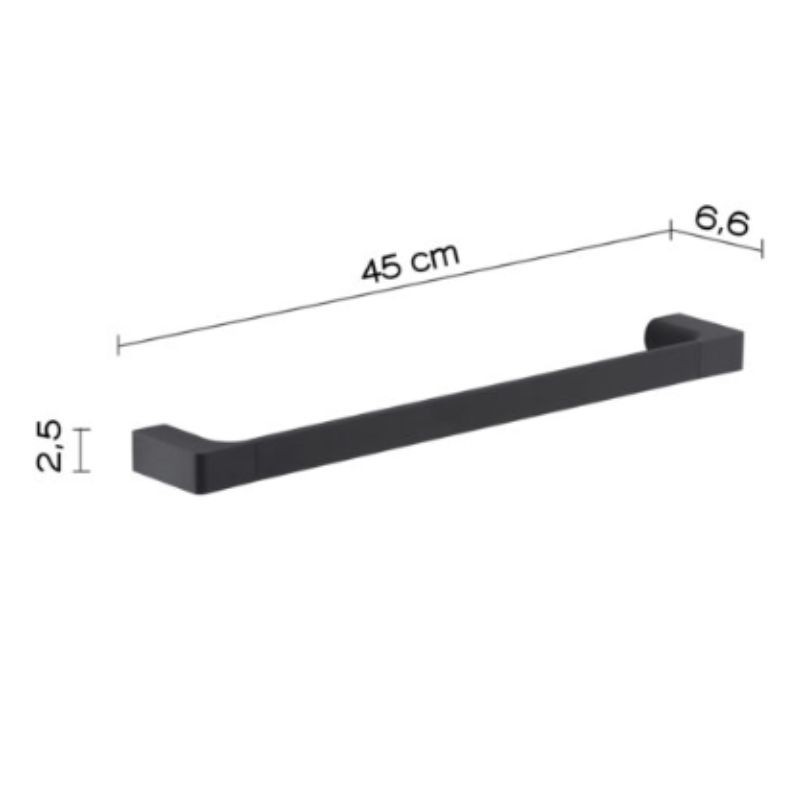 Portatoallas negro 45 cm Pirenei | Ferrolan