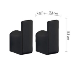 PIRENEI SET DE DOS PERCHAS NEGRO MATE