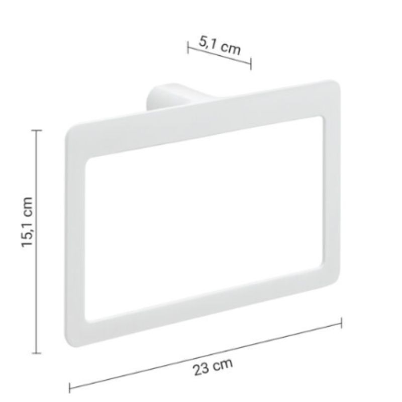 Portatoallas argolla blanco Pirenei 23 cm | Ferrolan
