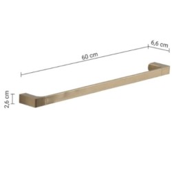PIRENEI TOALLERO 60 CM ORO MATE