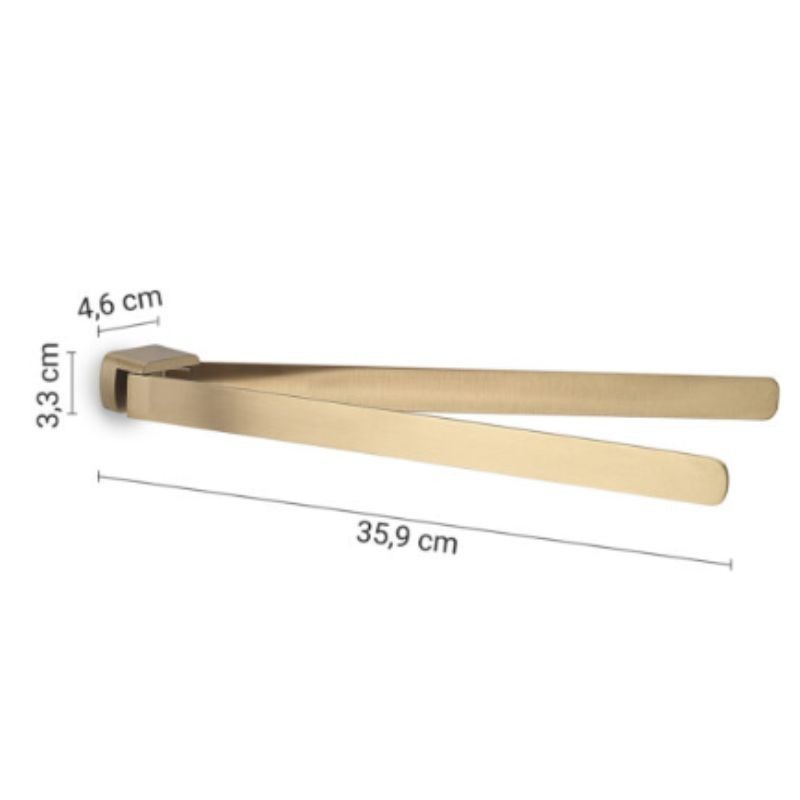 Toallero oro mate 35 cm PVD Pirenei | Ferrolan