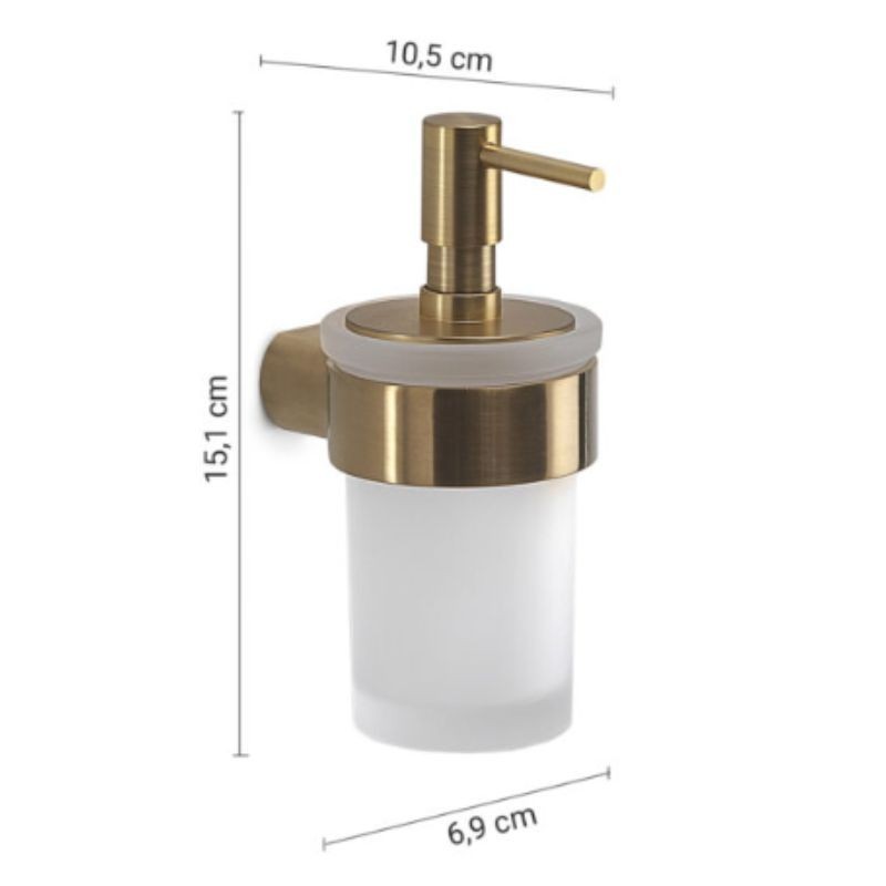 Dosificador jabón oro mate PVD Pirenei | Ferrolan
