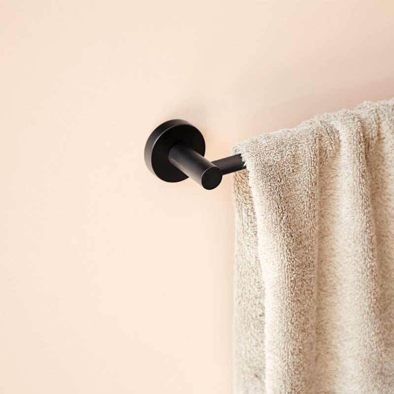 Toallero 60 cm Negro mate – Serie modular
